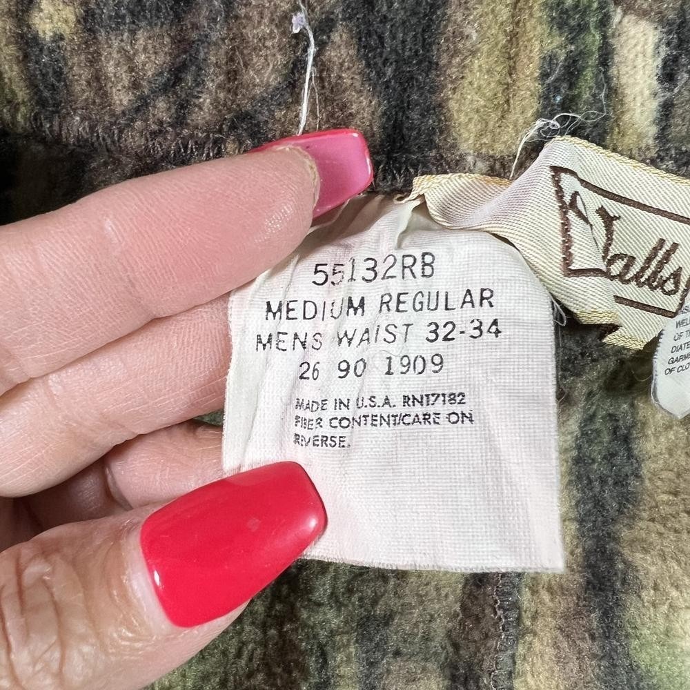 Vintage Walls Hunting Pant Mens 32x28 Green Straight Lined Tree-Bark Outdoor USA - Picture 8 of 16